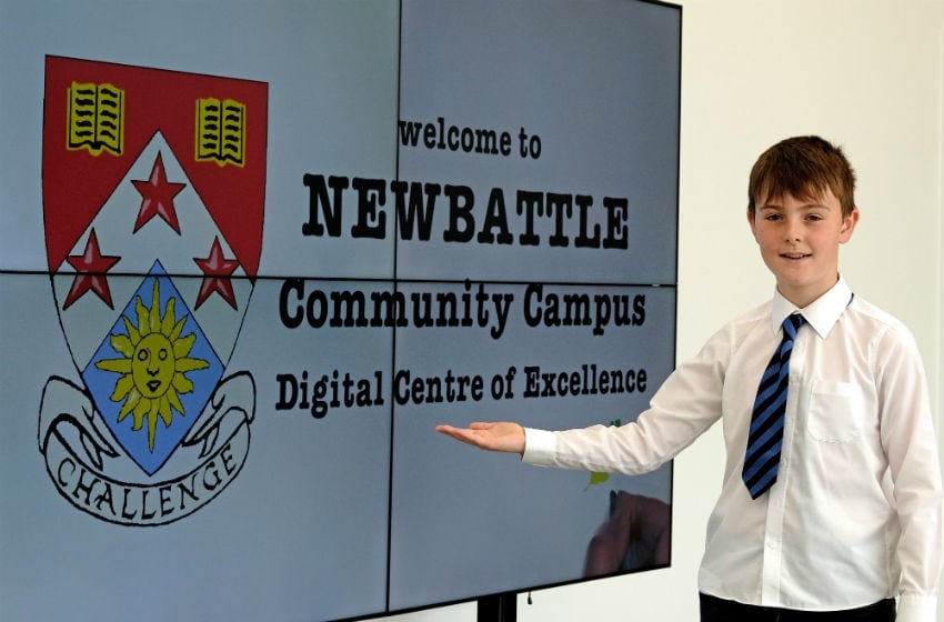 One of Newbattle High School's Digital Champions, Lewis Letchford. Photo credit: Rob Gray/Midlothian Council