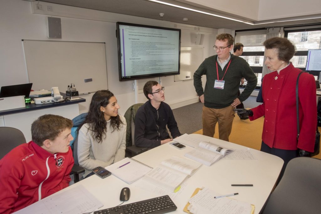 Princess Anne meets researchers
