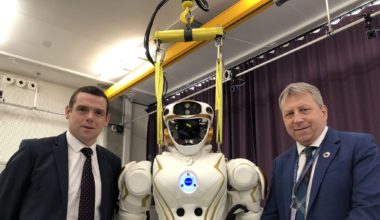 Robot at a Bayes visit in Jan 2020