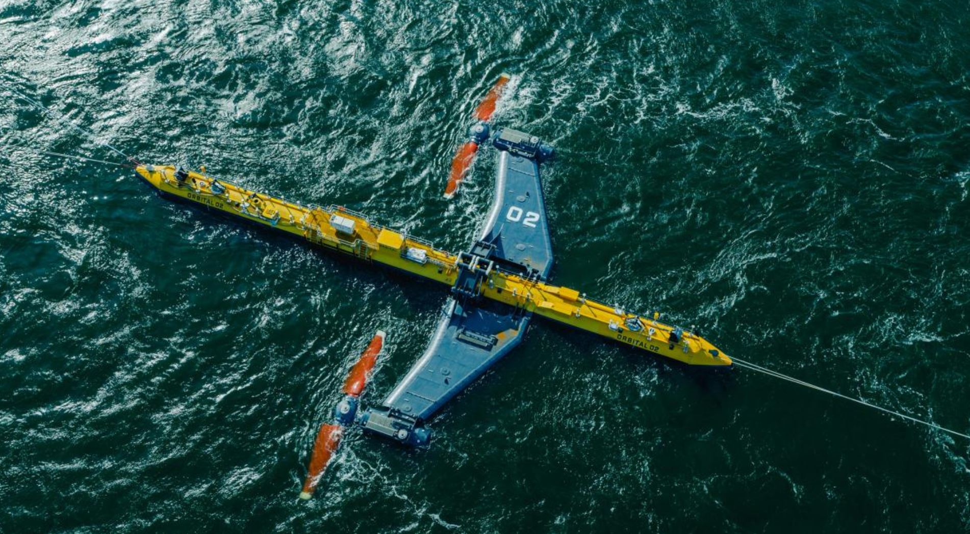 picture of floating tidal turbine technology, like the Orbital O2, will be tested in FASTBLADE
