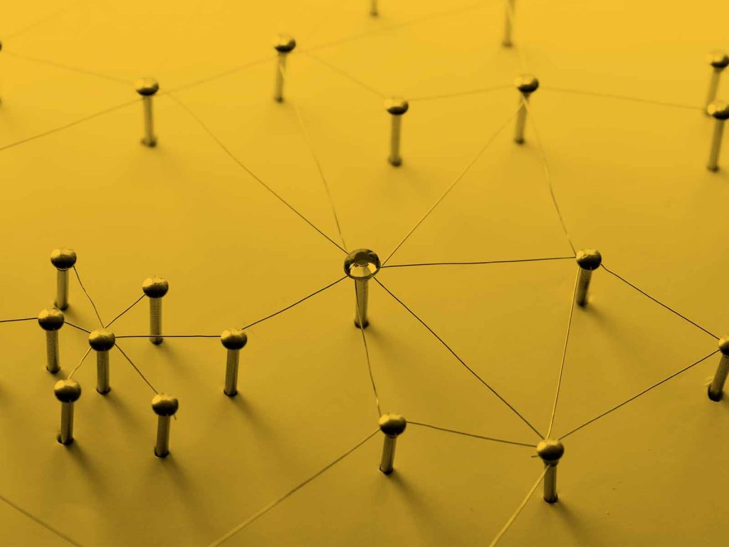 An illustration of interconnected hubs