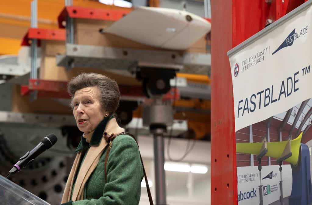 Her Royal Highness, The Princess Royal, at the University of Edinburgh’s FastBlade facility