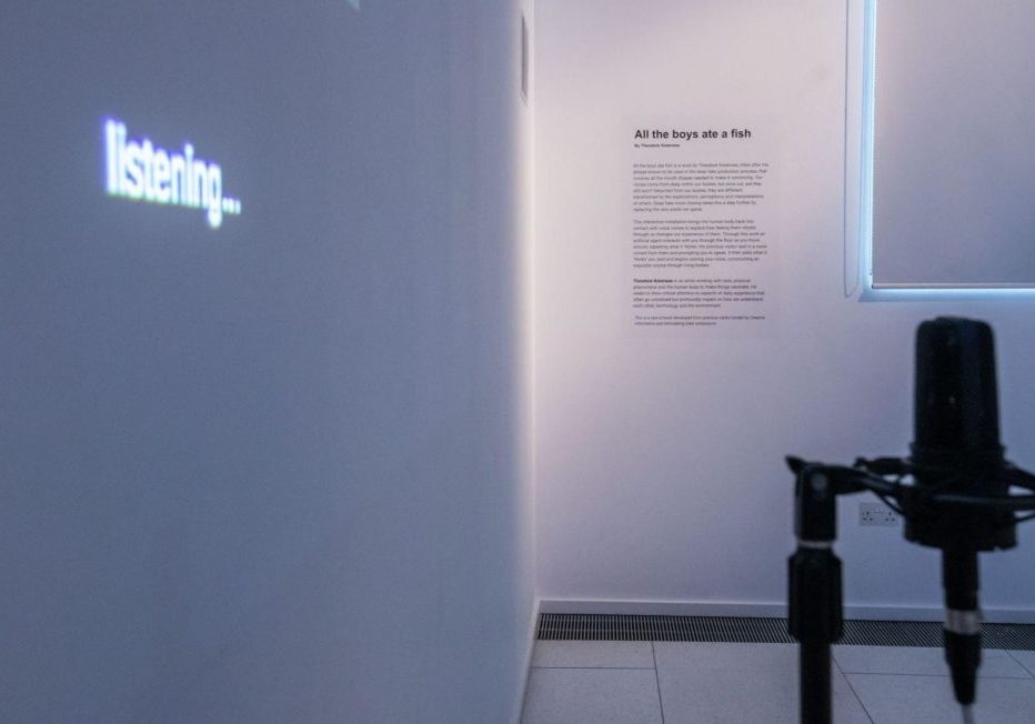 Photo of the Sounds of Deep Fake exhibtion at InSpace Gallery in Edinburgh