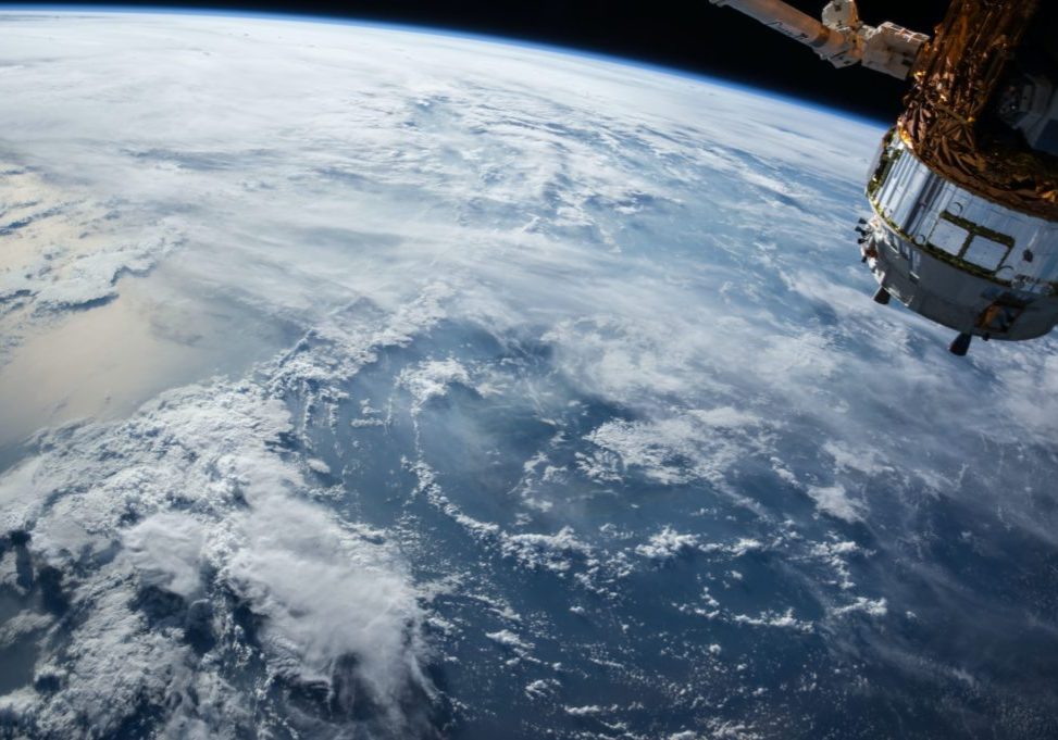 Photo of satellite in space